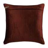 Golden Sitar - Rust Velvet Throw Pillow Cover