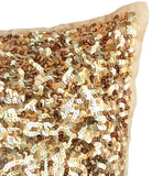 Golden Sparkle Silk Decorative Euro Sham