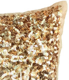 Golden Sparkle Silk Throw Pillow Cover