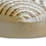 Gold Glamorous - Ivory Art Silk Throw Pillow Cover