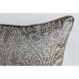 Gray Pearl - Gray Art Silk Decorative Euro Sham