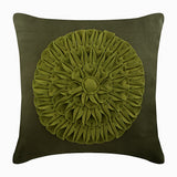 Green Dahlia Pillow Cover
