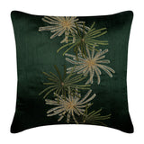 Green Foliage Beaded Decorative Euro Sham