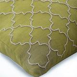 Green Geometric - Green Cotton Linen Decorative Euro Sham