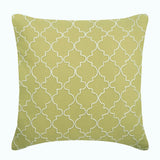 Green Geometric - Green Cotton Linen Decorative Euro Sham