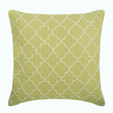 Green Geometric - Green Cotton Linen Decorative Euro Sham