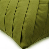 Green No Limits No Lines - Green Suede Throw Pillow Cover