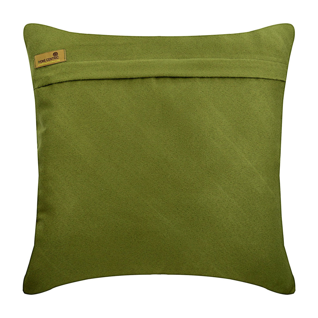 Green No Limits No Lines - Green Suede Decorative Euro Sham