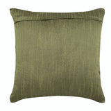 Green Peacock Feather - Green Art Silk Decorative Euro Sham
