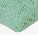 Green Pintuck Blocks - Pastel Green Cotton Linen Decorative Euro Sham
