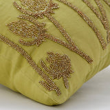 Greentini - Green Cotton Linen Decorative Euro Sham