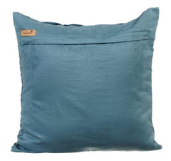 Grey Blue Wind Folds - Gray Blue Faux Suede Decorative Euro Sham
