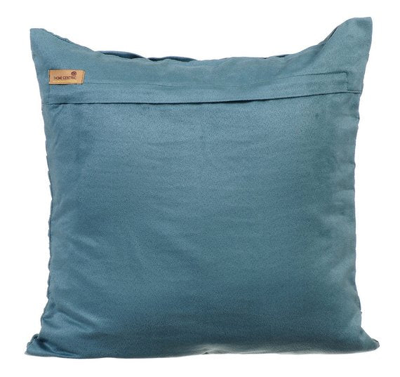 Grey Blue Wind Folds - Gray Blue Faux Suede Throw Pillow Cover