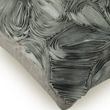 Grey Floral Robe Ribbon Decorative Euro Sham