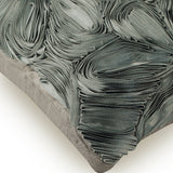 Grey Floral Robe Ribbon Throw Pillow Cover