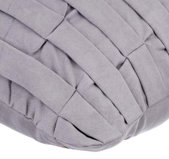 Grey Love Tune - Gray Suede Throw Pillow Cover