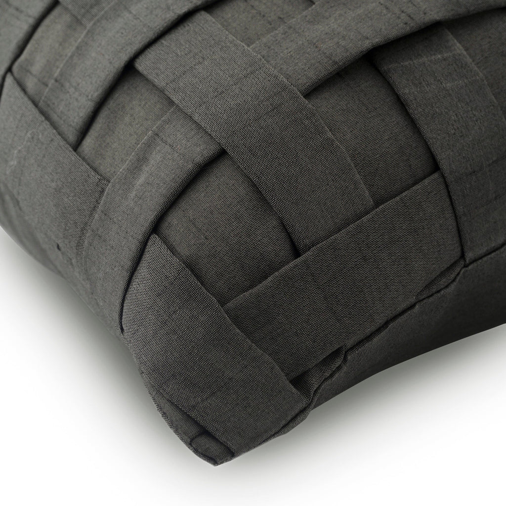 Grey N Half - Gray Art Silk Throw Pillow Cover