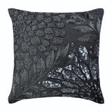 Grey N Silver Garden Sequins Throw Pillow Cover