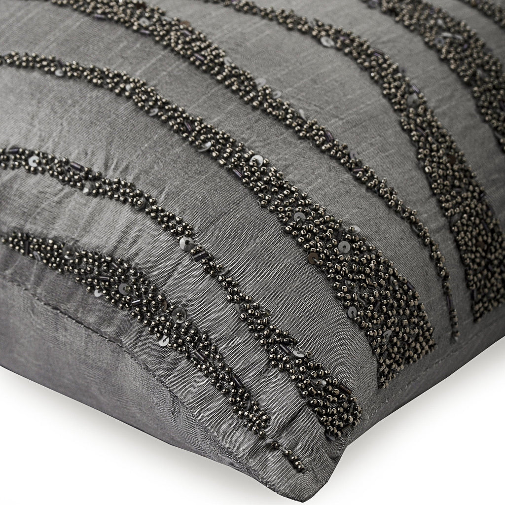 Grey Sand Dunes Swirl Decorative Euro Sham