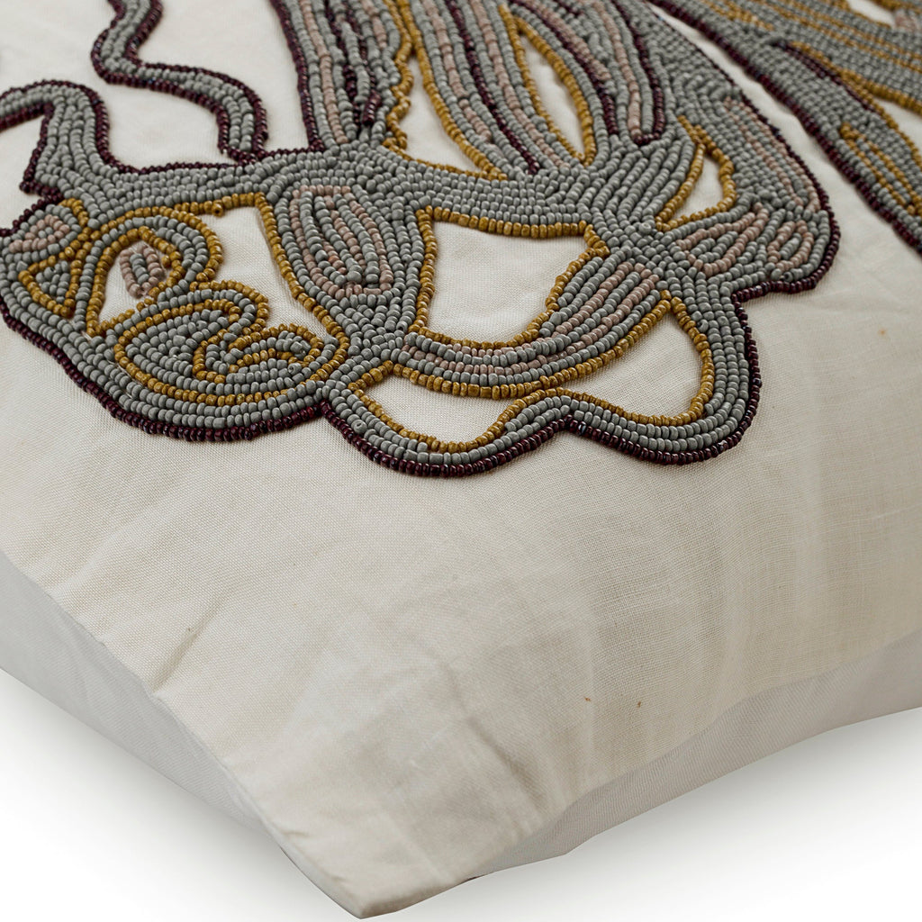 Grey Squid - Gray Cotton Linen Decorative Euro Sham