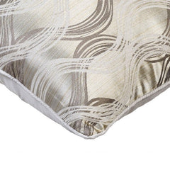 Grey Trance - Gray Jacquard Art Silk Throw Pillow Cover