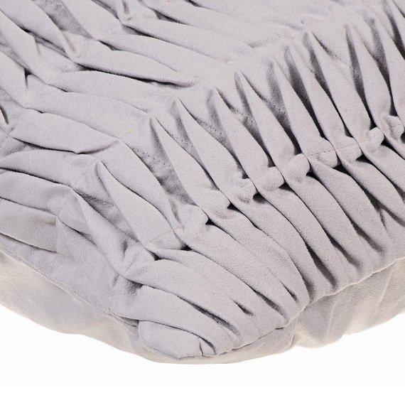 Grey Wind Folds - Gray Faux Suede Decorative Euro Sham