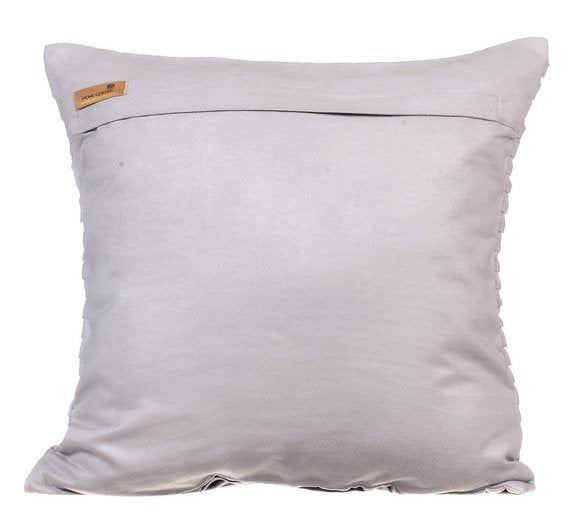 Grey Wind Folds - Gray Faux Suede Throw Pillow Cover