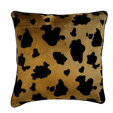 Hello Cow - Gold Velvet Decorative Euro Sham
