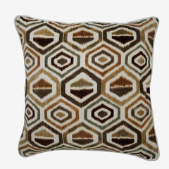 Surya - Red & Orange Velvet Decorative Euro Sham