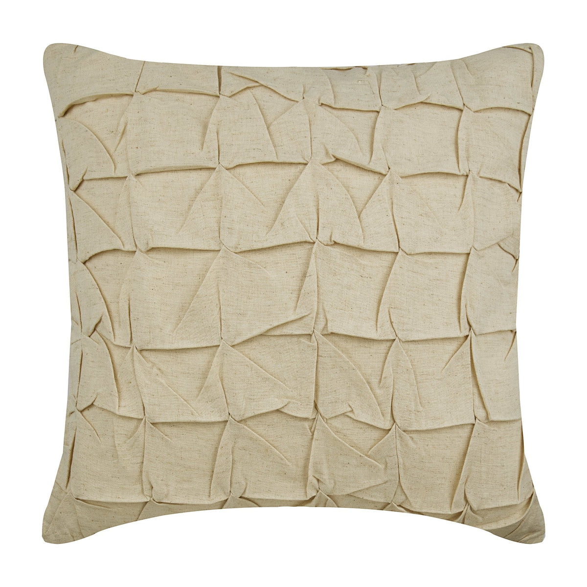 I Heart Linen - Natural Beige Cotton Linen Decorative Euro Sham