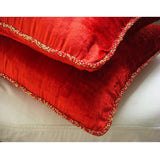 Red Shimmer - Red Velvet Throw Cushion Cover