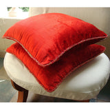 Red Shimmer - Red Velvet Throw Cushion Cover