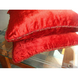 Red Shimmer - Red Velvet Throw Cushion Cover