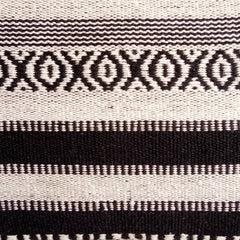 Moroccan Ceramics - Black & White Wool Decorative Lumbar Pillow Cover