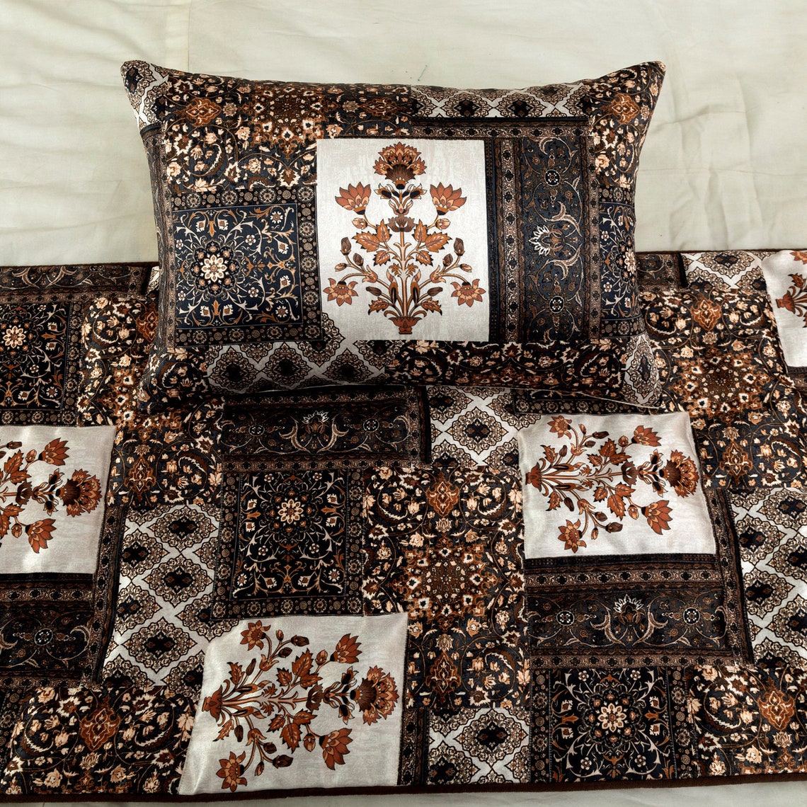 Parisa Decorative Bed Runner and Cushion Cover