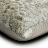 Foil Polygon - Ivory Suede Decorative Euro Sham