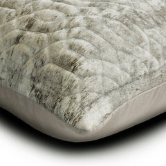 Foil Polygon - Ivory Suede Decorative Euro Sham