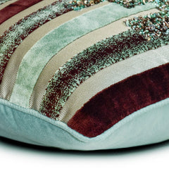 CrossBar - Green Velvet Throw Pillow Cover