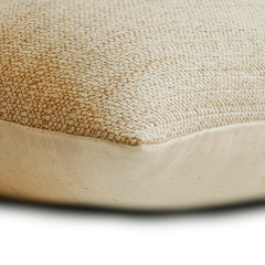 Rose Gold Jute - Rose Gold Faux Leather & Jute Decorative Euro Sham