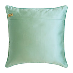Darya - Sea Blue Velvet & Satin Throw Pillow Cover