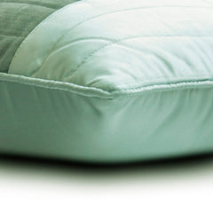 Darya - Sea Blue Velvet & Satin Throw Pillow Cover