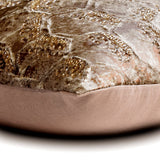 Burnished Silver - Blue & Silver Jacquard Throw Pillow Cover