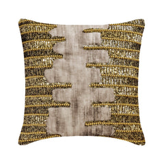 Oxidation Silver - Blue & Silver Suede Throw Pillow Cover