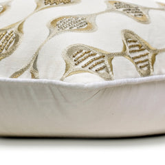 Abhinoor - White Cotton Throw Pillow Cover