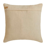 Acland - Beige & Gold Jute & Faux Leather Throw Pillow Cover