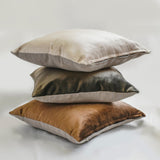 Velvet Ivory Jules - Ivory Velvet Throw Pillow Cover