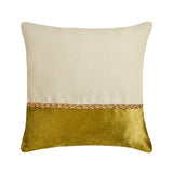 Jute Ivory Suit - Beige Jute & Satin Throw Cushion Cover