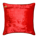 Red Shimmer - Red Velvet Decorative Euro Sham