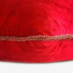 Red Shimmer - Red Velvet Throw Cushion Cover