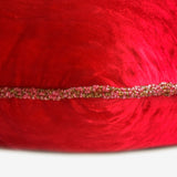 Red Shimmer - Red Velvet Decorative Euro Sham